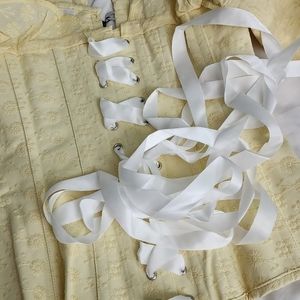 Yello Embroidery Corset Top